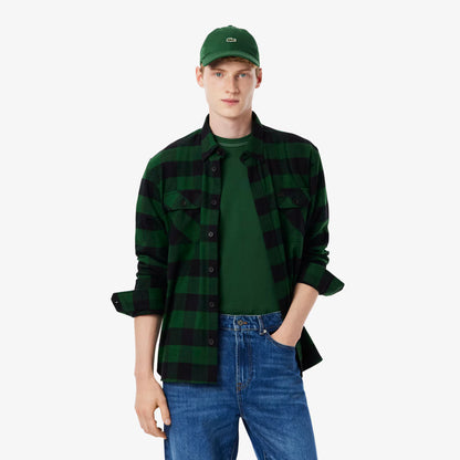 Oversized Baumwoll-Karo-Hemdjacke