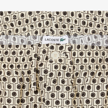 Relaxed Fit Printed Cotton Blend Shorts
