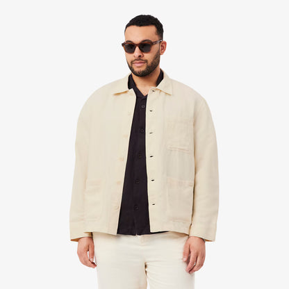 Leinenmischgewebe-Overshirt