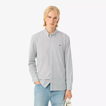 Regular Fit Hemd aus Pinpoint-Baumwolle mit Streifenmuster